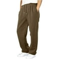 thumbnail image 1 of Kids Boys Baggy Sweatpants Straight Leg Open Bottom Casual Pants Elastic Waist Athletic Joggers Sweat Pants with Pockets Coffee 7-8 Years, 1 of 6