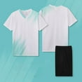 thumbnail image 1 of Kids Boys Basketball Football Uniform Jersey Tracksuit Short Sleeve Sport T-Shirt Tops with Shorts Set, 1 of 5