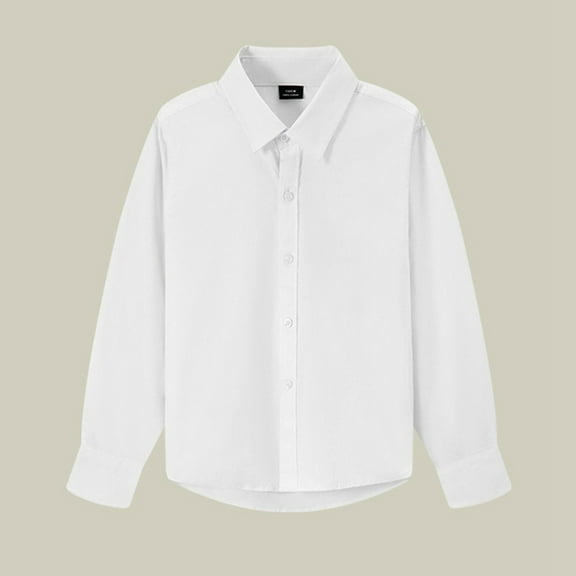 Kids Boys' Button Down Shirts Girls White Button Down Shirt Boys Formal Shirt Girls School Uniform Shirts