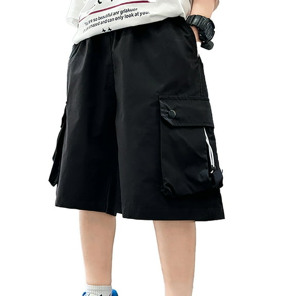 Kids Cargo Shorts Lightweight Casual Elastic Waist Drawstring Outdoor Shorts with Pockets Boy Clothes 7-8 Years Boys Clothes