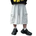thumbnail image 1 of Kids Boys Cargo Shorts Lightweight Casual Straight Leg Regular Summer Trendy Shorts with Pockets Boy Clothes 3-4 Years Boys Clothes, 1 of 4