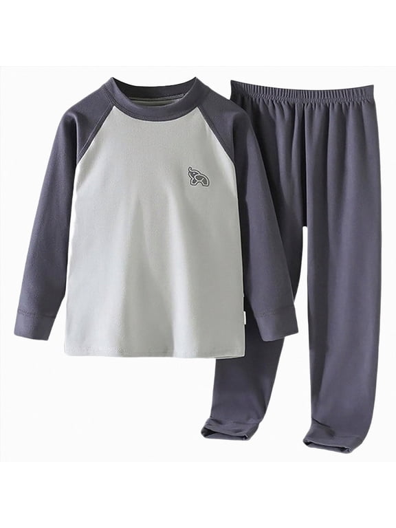 Kids Boys Clothes Cute Print Long Sleeve Sweatshirt & Pant 2PCS Fall Winter Outfits Set for 2T 3T 4T 5T 6T Children Grey,10-12 Years