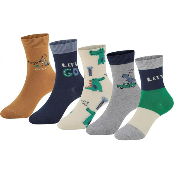 Kids Boys Cotton Socks Seamless Fun Socks Cute Fashion Dress Quarter Socks for Boys Girls
