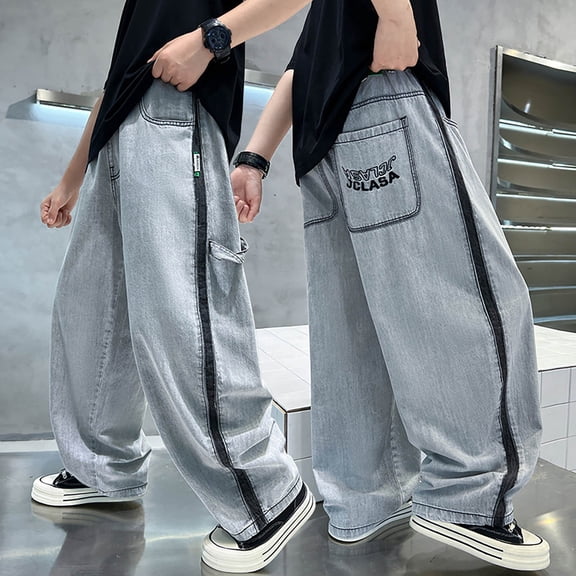 Kids Boys Denim Long pants,Classic Baggy Cargo Jean Long pants Boys Summer Clothes Kids Long pants For Boys 4-5 Years