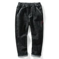 thumbnail image 1 of Kids Boys Denim Pants Baggy Cargo Pants Straight Waist Casual with Pocket Loose Fit Jogger Essentials Shorts 4-5 Years, 1 of 8