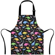 Kids Boys Dinosaur Apron with Pocket, Girls Unicorn Aprons for Cooking, Painting, Kitchen Apron for Children 6-12Years