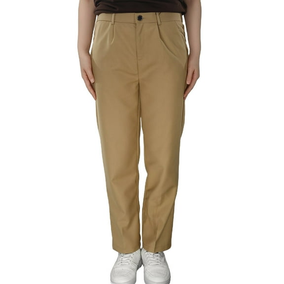 Kids Boys Dress Pants Flat Front Adjustable Waist for Formal School Comfortable Trousers Children Wear