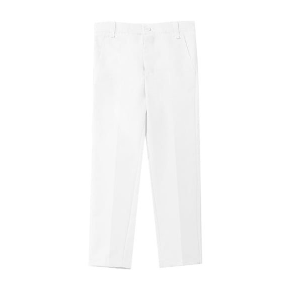 Kids Boys' Flat Front Dress Pant Pull on Straight Suit Pants School Uniform Daily Trousers for for Daily & Back-to-School (3-16Y)