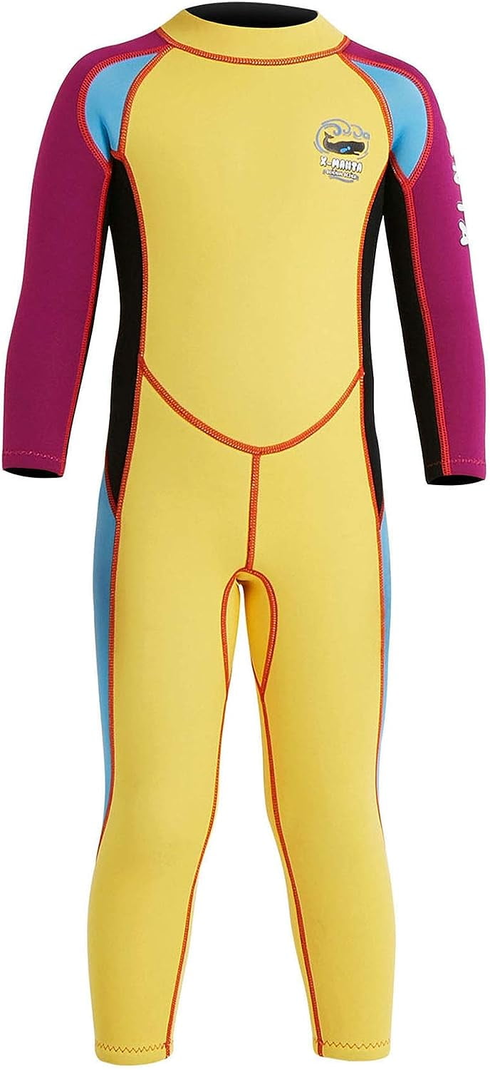 Kids Boys Girls 2.5mm Neoprene Wetsuit Thermal One Piece Swimsuit UV Protection Rash Guard