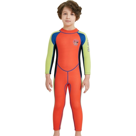 Kids Boys Girls 2.5mm Neoprene Wetsuit Thermal One Piece Swimsuit UV Protection Rash Guard