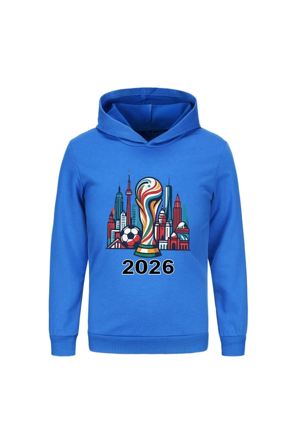 Kids Boys Girls 2026 World Cup Football Cup Cartoon Graphic Printed Costume Hoodies Sweatshirt Hooded Tracksuit Long Sleeve Pullover Jogging Hoody Casual Outerwear Sport Clothes Children Gift 4-13