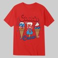 thumbnail image 1 of Kids Boys Girls 4th of July Cousin Crew Shirt Short Sleeve T-Shirt (Red 6-7 Years), 1 of 4