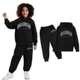thumbnail image 1 of Kids Boys Girls Active Sweatsuit 2 Piece Long Sleeve Letter Graphic Basic Hoodie Jogging Pants Fall Clothes 9-10 Years Boys Clothes, 1 of 3