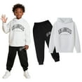 thumbnail image 1 of Kids Boys Girls Active Sweatsuit,2 Piece Long Sleeve Letter Pattern Pullover Hoodie and Active Jogger Pants Winter Clothes 5-6 Years Girls Outfits, 1 of 4