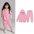 thumbnail image 1 of Kids Boys Girls Active Sweatsuit,2 Piece Long Sleeve Pink Hoodie Jogger Set Winter Clothes 3-4 Years Boy Clothes, 1 of 4