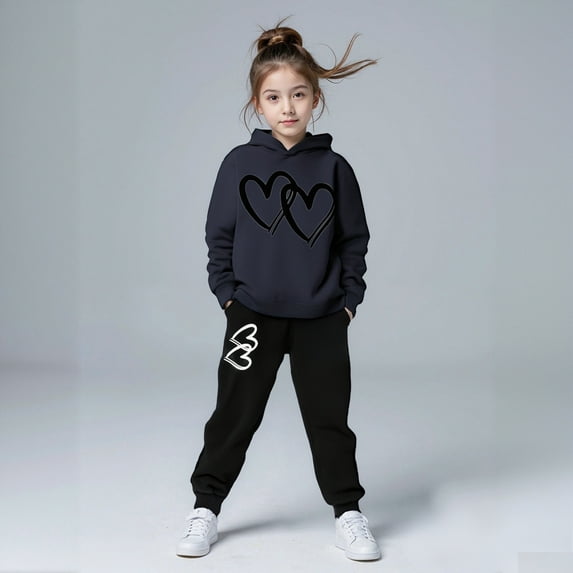 Kids Boys Girls Active Sweatsuit,2PC Long Sleeve Grey Basic Hoodie and Jogger Pants Fall Clothes Toddler 3-4 Years Boys Clothes Cute Boys Girls Clothing