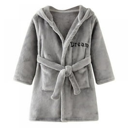 Animal Plush Soft Hooded Terry Bathrobe,Shark Grey,XL(10-12 Years