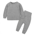 thumbnail image 1 of Kids Boys Girls Belly Protection Suit Long Sleeve Trousers Spring and Autumn Home Clothes Solid Color Elastic Soft Belly Protection Pants 7-8Y, 1 of 3