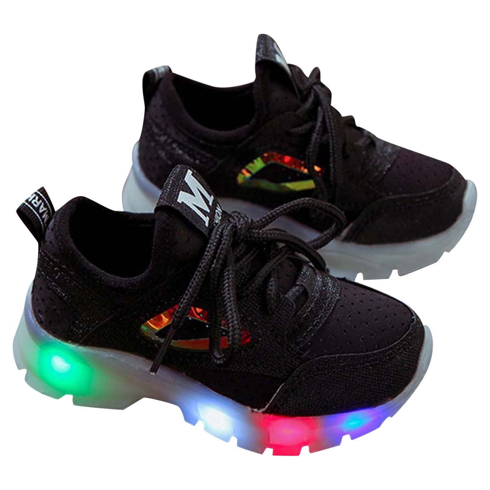 Kids Boys Girls Breathable LED Light Up Flashing Sneakers for Children Shoes  