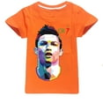 thumbnail image 1 of Kids Boys Girls CR7 Cristiano Ronaldo Cartoon Graphics Costume T-Shirts Summer Short Sleeve Crew Neck Casual Shirt Breathable Tops Cotton Tees Football Star Printed Clothes Children Anime Gift 4-13, 1 of 2