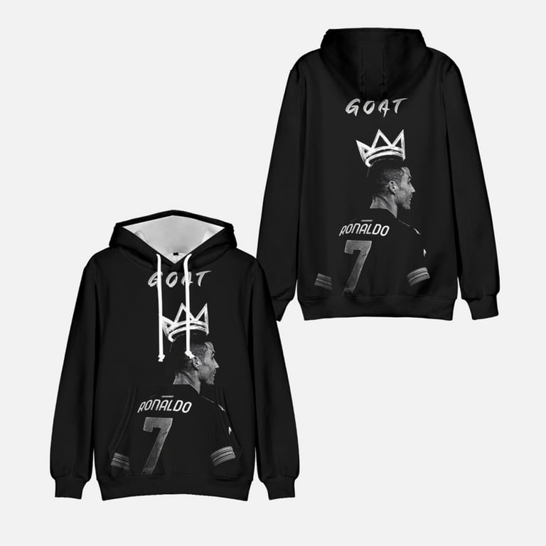 Hoodie Cr7 For Kids Kids' CR7 Club Fleece Football Hoodie Black