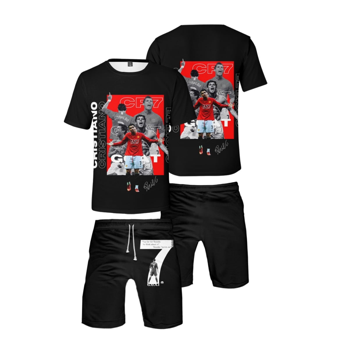 Kids Boys Girls CR7 Cristiano Ronaldo Football Star 3D Cartoon Graphics ...