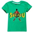 thumbnail image 1 of Kids Boys Girls CR7 Cristiano Ronaldo Football Star Cartoon Graphics Costume T-Shirts Summer Short Sleeve Crew Neck Casual Printed Shirt Breathable Tops Cotton Tees Clothes Children Anime Gift 4-13, 1 of 2