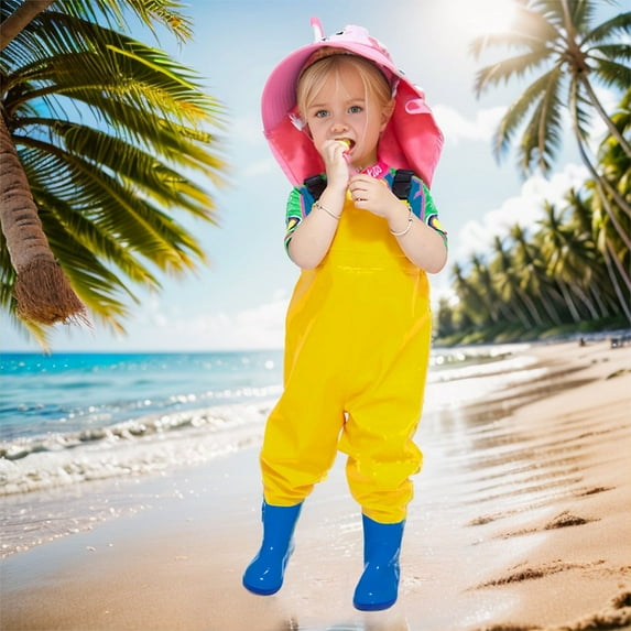 Kids Boys Girls Chest Waders Youth Fishing Waders for Toddler Children Water Proof & Fishing Waders with Boots 14-15