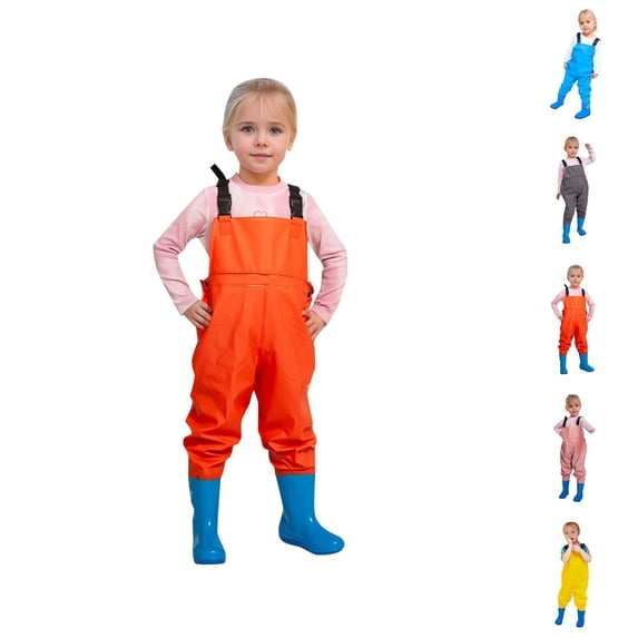 Kids Boys Girls Chest Waders Youth Waders For Toddler Children Water Proof & Waders With Boots