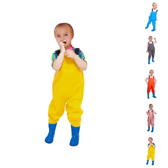 Kids Boys Girls Chest Waders Youth Waders For Toddler Children Water Proof & Waders With Boots