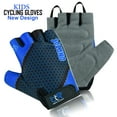 thumbnail image 1 of Kids Boys Girls Children Cycling Gloves Scooter BMX Bike Cycle Bicycle Riding Mitts Half Finger Gloves Blue-3XS (Age 5 to 6 Year), 1 of 2