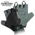 thumbnail image 1 of Kids Boys Girls Children Cycling Gloves Scooter BMX Bike Cycle Bicycle Riding Mitts Half Finger Gloves Grey-2XS (Age 7 to 8 Year), 1 of 2