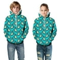 thumbnail image 1 of Kids Boys Girls Christmas Hoodies Sweaters 3D Printed Dinosaur Casual Hooded Sweatshirts With Pockets Size 6-7T, 1 of 3
