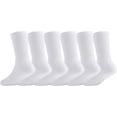thumbnail image 1 of Kids Boys/Girls' Cushioned Crew Socks Thick Cotton Athletic Socks 6 Pack 4-14 Years, 1 of 1