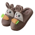 thumbnail image 1 of Kids Boys Girls Cute Rabbit Slippers Non-slip Fuzzy Warm Soft Bunny Slippers For Toddlers Bedroom House Indoor Shoes, 1 of 8