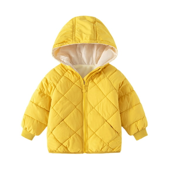 Kids Boys Girls Fleece Zip Up Hoodie Jacket Toddler Babys Thick Warm Hooded Coat Winter Babys Clothes Coat Solid Colour Outerwear Coats 18-24 Months
