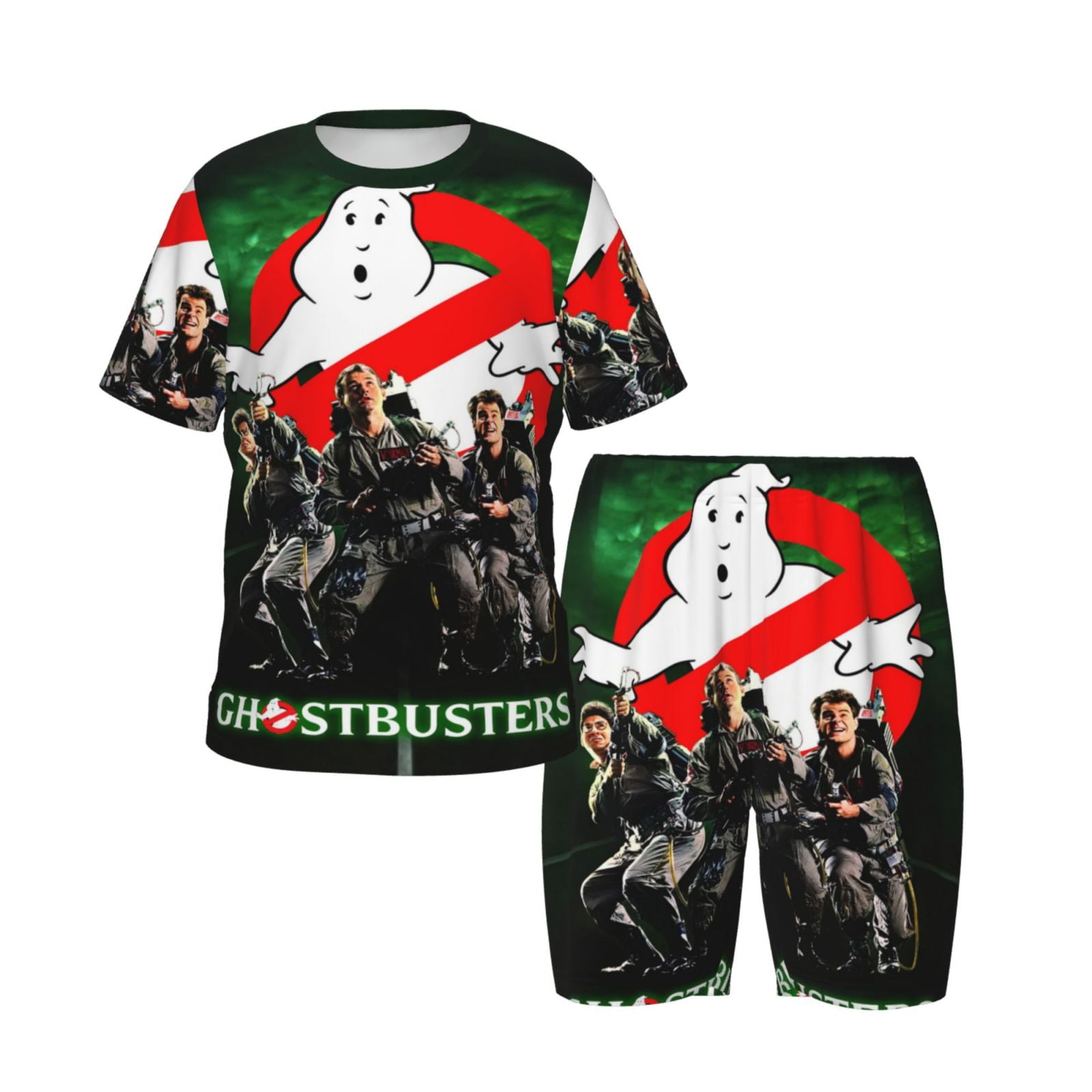 Kids Boys Girls Ghostbuster Pajamas Set Cartoon Shirt With Shorts