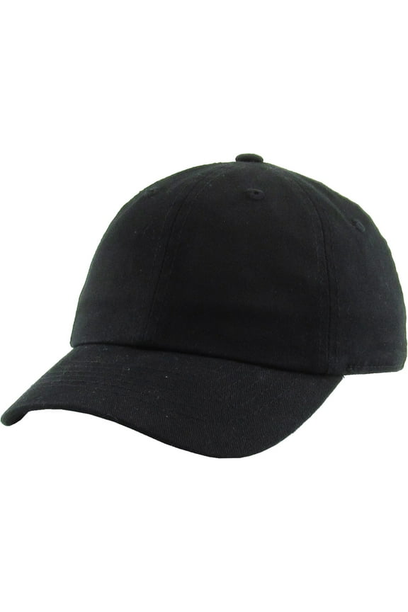 Kids Washed Low Profile Cotton and Denim Baseball Cap, Black