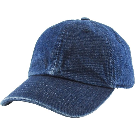 Kids Boys Girls Hats Washed Low Profile Cotton and Denim Plain Baseball Cap Hat Unisex