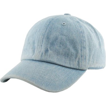Kids Boys Girls Hats Washed Low Profile Cotton and Denim Plain Baseball Cap Hat Unisex