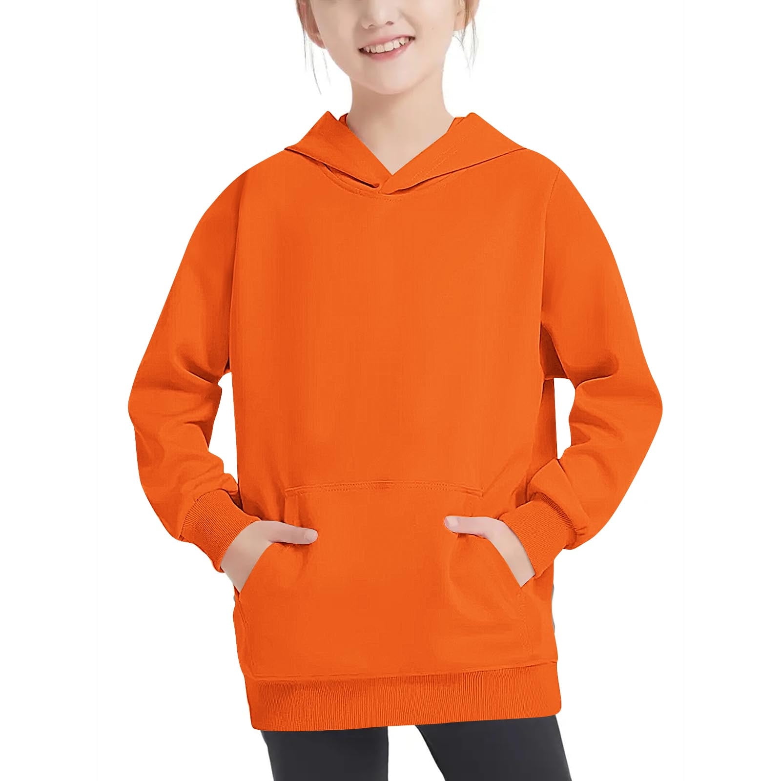 Kids Boys Girls Hoodies Casual Long Sleeve Hooded Pullover Sweatshirt