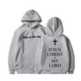thumbnail image 1 of Kids Boys Girls Jesus Loves You Print Hooded Sweatshirts Graphic Letter Print Sweatshirt Long Sleeves Fashion Oversize Pullover Faith Over Fear Hoodie for Children Girls Boys 3-4 Years, 1 of 2