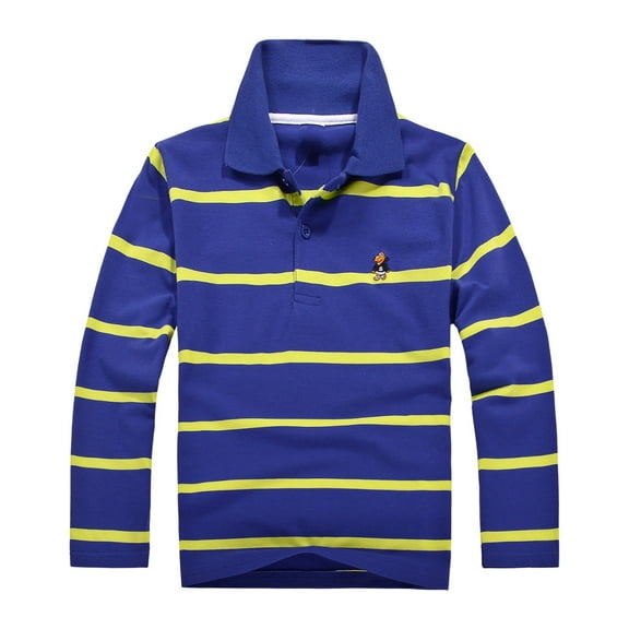 Kids Boys Girls Long Boys Thermal Shirts Sleeve Fashion Casual Striped Small Top Shirt Button Closure Fashion Size 8 Boys Shirts Comfortable & Soft Fabric