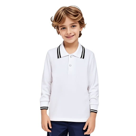 Kids Boys Girls Long Sleeve Casual Solid Color Shirt Button Closure Fashion Comfortable & Soft Fabric