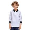 thumbnail image 1 of Kids Boys Girls Long Sleeve Casual Solid Color Shirt Button Closure Fashion Comfortable & Soft Fabric, 1 of 3