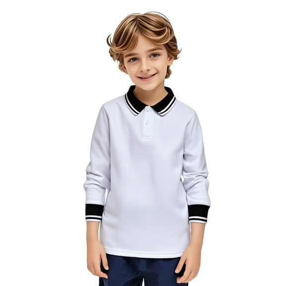 Kids Boys Girls Long Sleeve Casual Solid Color Shirt Button Closure Fashion Comfortable & Soft Fabric