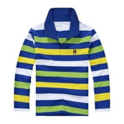 WEFFJMLT Kids Boys Girls Long Sleeve Casual Striped Shirt Button Closure Fashion Comfortable & Soft Fabric Long Sleeve Shirts for Boys Sleeve Tee Boys Tops 10/12 Boys Shirts Boys Shirts Size 14 16 Boy T Boy