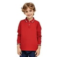 thumbnail image 1 of Kids Boys Girls Long Sleeve Shirt Button Closure Comfortable & Soft Pique Fabric, 1 of 4