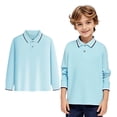 thumbnail image 1 of Kids Boys Girls Long Sleeve Shirt Button Closure Comfortable & Soft Pique Fabric, 1 of 7