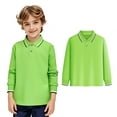 thumbnail image 1 of Kids Boys Girls Long Sleeve Shirt Button Closure Comfortable & Soft Pique Fabric, 1 of 4
